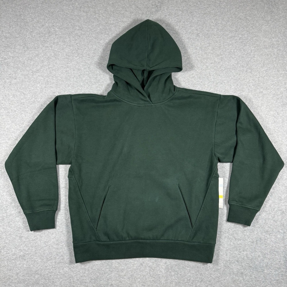 NWT Zella Women's Oversized Pullover Hoodie Size M Green Park Boxy Sweatshirt